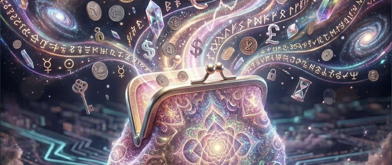 A pink purse illustration used as the hero image for the blog post.